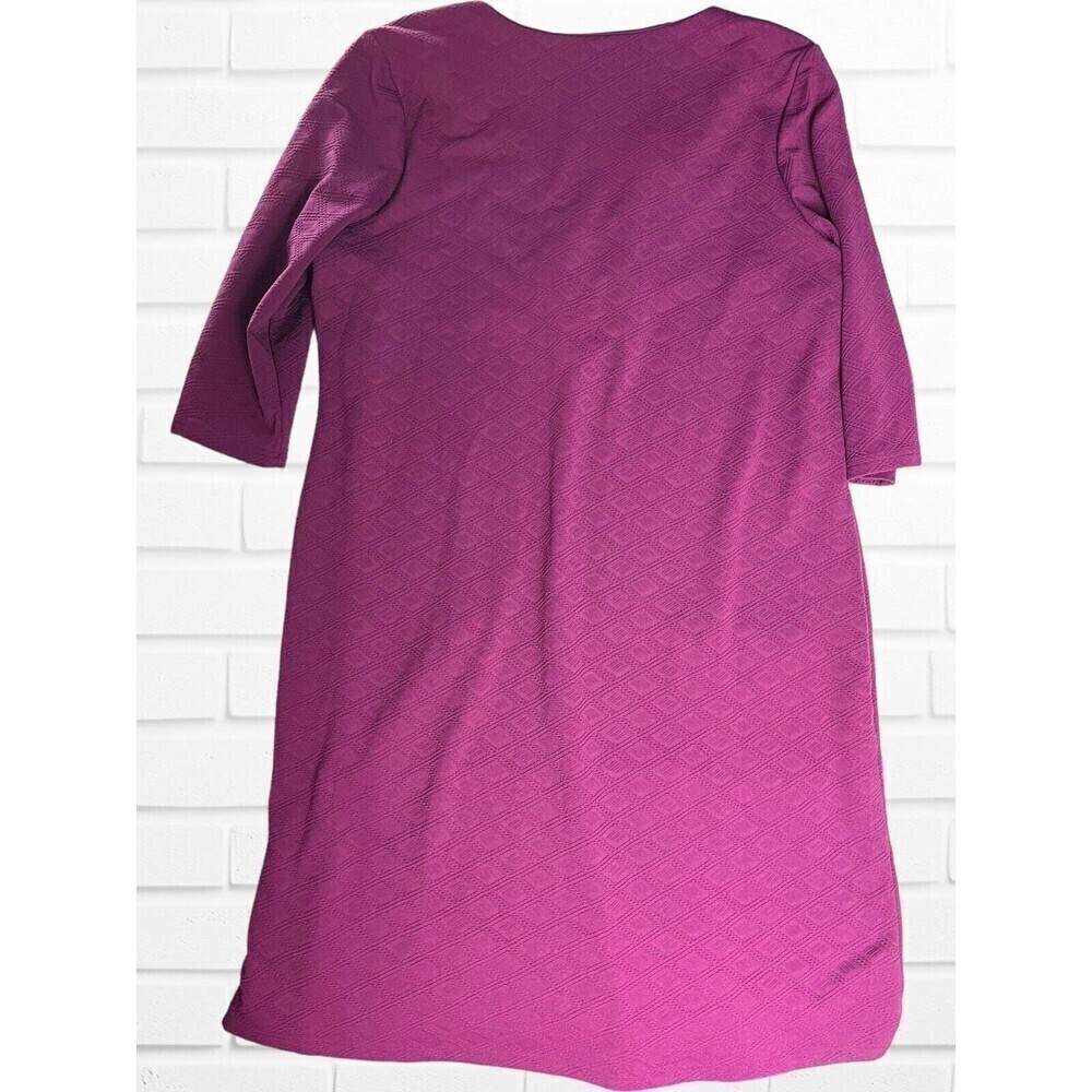 5/$25 Mlle Garbrielle Women's Dress Size 2X Maroon Purple Tie‎ Front Midi - Picture 7 of 7